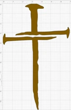 Nail Cross Viny Decal - Choose your size and color