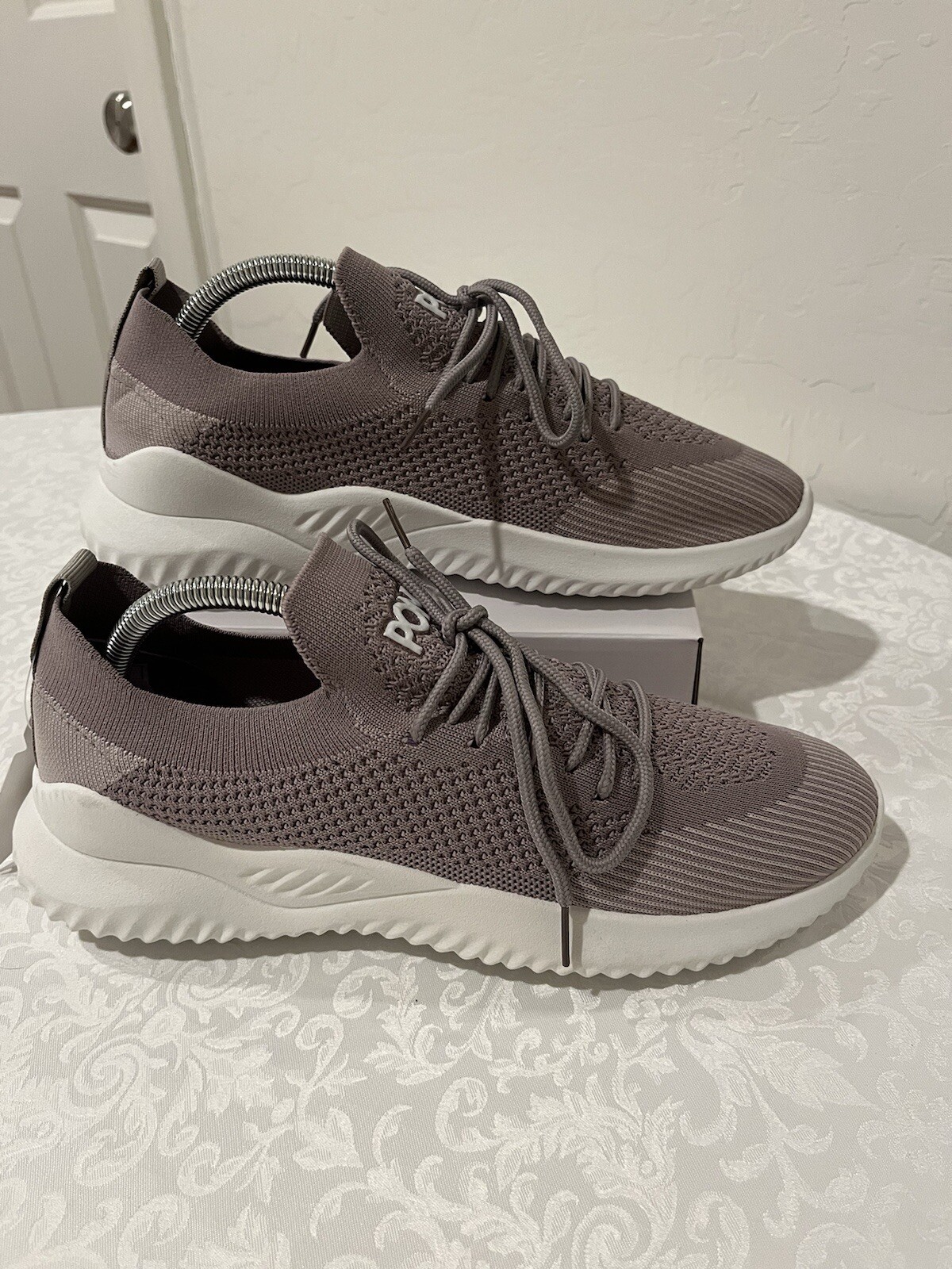 Sneakers atletiche PONY da donna viola chiaro taglia 10 stringate nuove con etichette