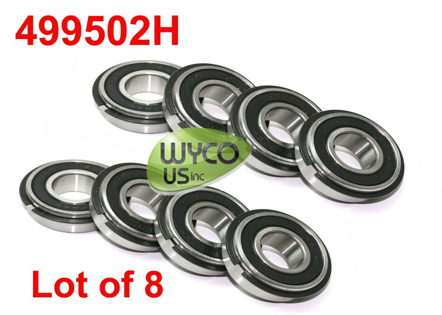 EIGHT (8) 499502H SEALED WHEEL BEARINGS W/ RETAINER RING, 5/8" x 1-3/8"