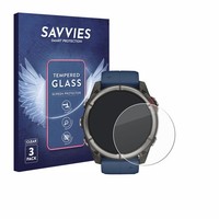 3X Savvies Schutzglas FüR Garmin Quatix 8 (51 Mm) Echt Glas Panzer Display 9H
