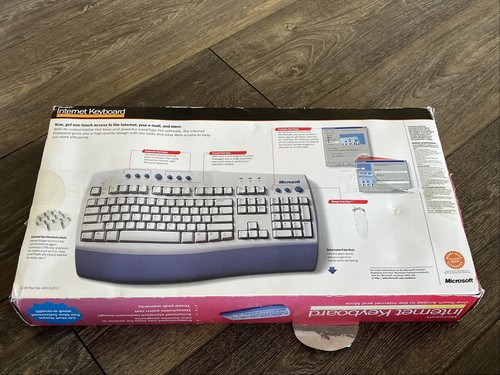 Microsoft Wired Keyboard Detachable Palm Rest Hot Key RT9410 X04-80803 OPEN BOX - Picture 9 of 12
