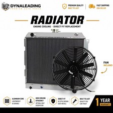 3 Row Aluminum Radiator 14 Fan Shroud Fit 1968-1974 Mopar Big Block V8
