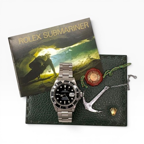 Mint W/Box Rolex Submariner 40 mm Steel Swiss Only Watch 16610 U Series 1997