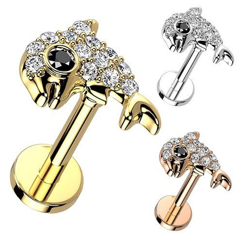 Helix Ohr Knorpel Tragus Piercing Stecker Kristall Delfin Labret Innengewinde