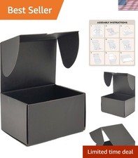 Versatile Black Corrugated Boxes 12x9x6 Inches - 15 Count for Small Business Use