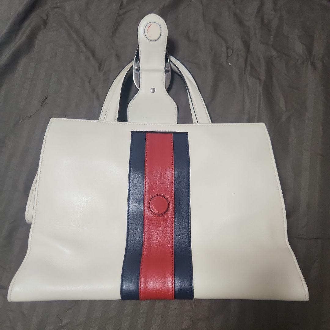 GUCCI Dionysus Tote Bag Off-White Leather 2Way Shoulder Purse Excellent thumbnail 6