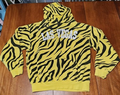 Exist Yellow Hoodie Medium   Black Tiger Print & ''LAS VEGAS'' In  White Unisex