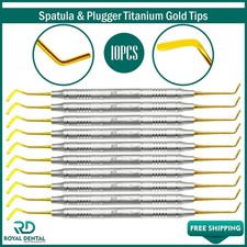Dental Composite Filling Instruments Spatula  Plugger Titanium Gold Tips