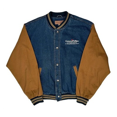 Conocophillips Los Angeles Refinery Port Authority Varsity Jacket - Large Blue D