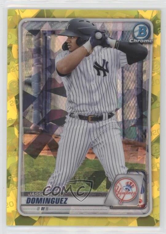 2020 Bowman Chrome Draft Sapphire Edition Yellow 56/99 Jasson Dominguez ow1