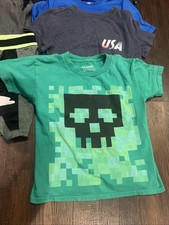 Boys Size 6-7 Clothes Bundle 12 Piece Lot Summer Minecraft, Nike, Sports, Hulk 