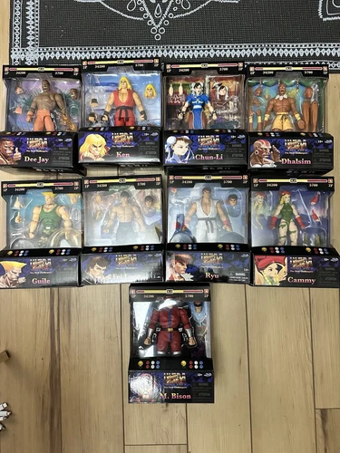 SET OF 9 Ultra Street Fighter II Chun-Li, Ryu Ken Figure Jada Toys JP