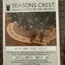 vhc brands seasons crest Christmas tree skirt 48” Diameter ~~country Primitive