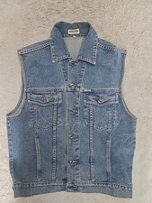 Vintage Guess Blue Denim Jean Vest Women Medium Made in USA