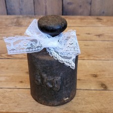 altes 5 kg Eisengewicht Gewicht Rundgewicht T&uuml;rstopper Art D&eacute;co