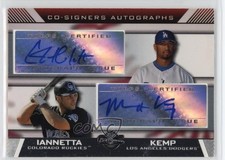 2007 Topps Co-Signers Chris Iannetta Matt Kemp #CS-IK Auto 05k6