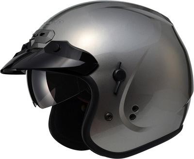 G-Max GM32S Solid Helmet (Large, Titanium)