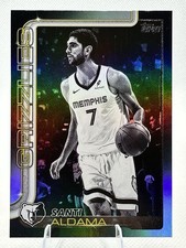 Santi Aldama 2025-26 Topps #187 Memphis Grizzlies Blackout Foil Target BF