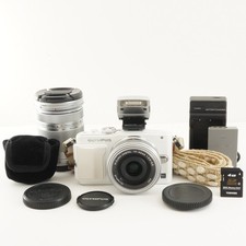 10,180 Shots/ OLYMPUS PEN Lite E-PL6 White 14-42 40-150 4GB SD from Japan 11866