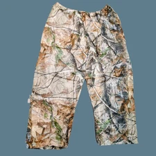 Realtree Camouflage Rain Pants XL Waterproof Lightweight Outdoor Hunting Gear