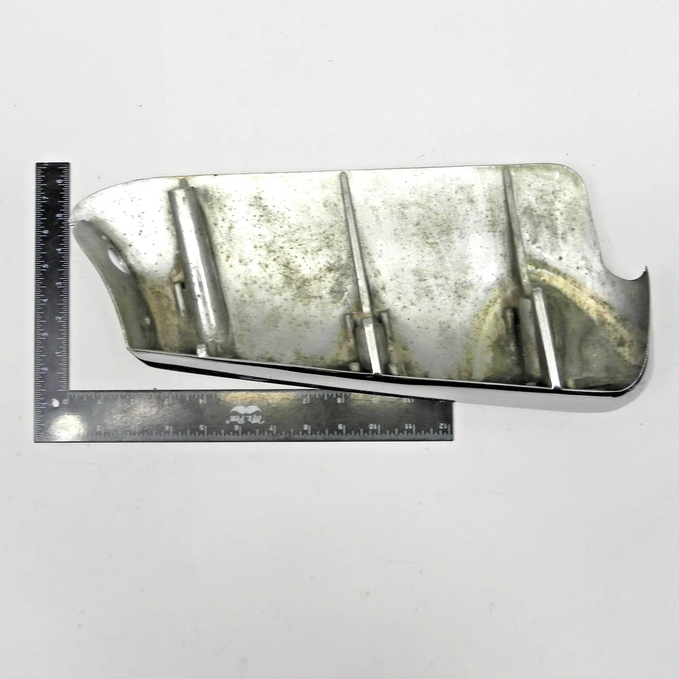 1951 FRAZER BARRA DE GRELHA ESQUERDA CROMADA LEVE PITTING BOM ESTADO PEÇA RARA VINTAGE - Imagem 2 de 4