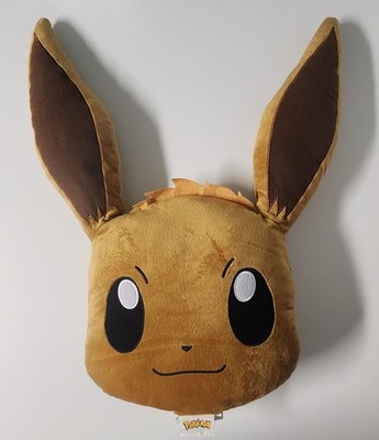  Pokemon Eevee - Plush Face Pillow 31'' Ear To Ear  11x 11'' - W/ Fast Shipping 