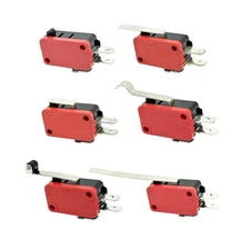 10x Roller Lever Micro Limit Switch Sensor Activated 5A 250VAC Momentary ON/OFF