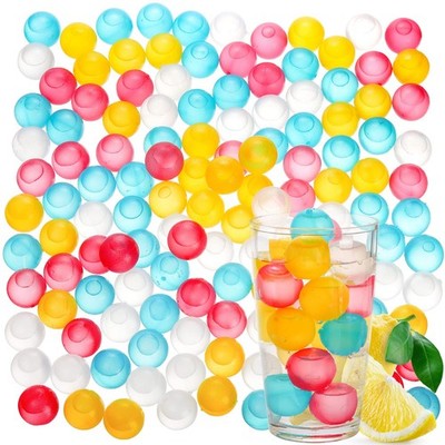 ZOOFOX 200 Pack Reusable Ice Cubes for Drinks, 1 inch, Green,Red,White,Yellow 