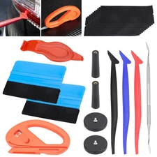 20pcs Car Wrap Tools Kit Vinyl Film Squeegee Felt Cutter Window Tinting Scraper