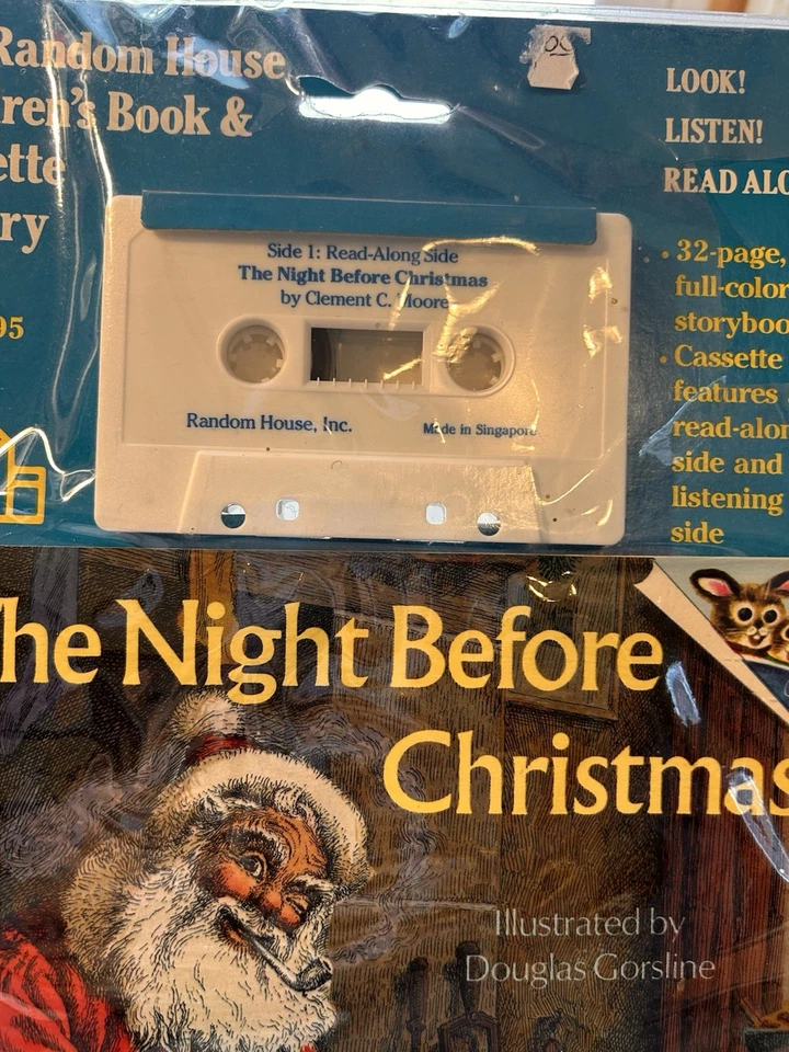 NEW!! The Night Before Christmas Book and Cassette 1986 Random House - Image 3 of 4
