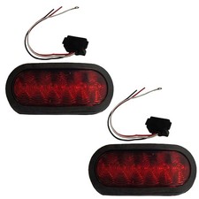 6 Oval Red Led Stopturntail Light Kit Steel Light Box Trailertruck 6 Oval Red Led Stopturntail Light Kit Steel Light Box Trailertruck