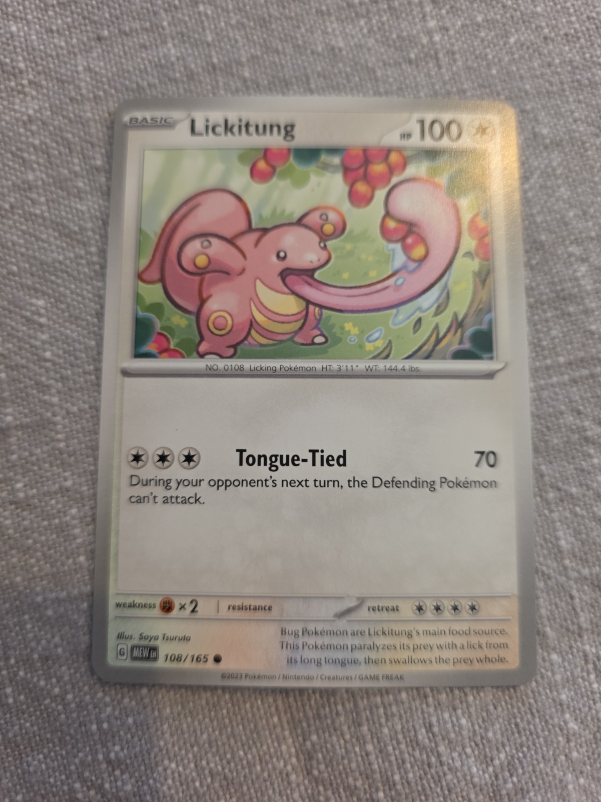 Lickitung 108/165 Common | 151 | Pokemon Card