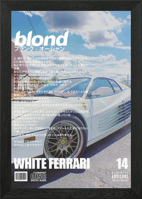 Frank Ocean White Ferrari gerahmtes Wandbild Poster Leinwanddruck Bild
