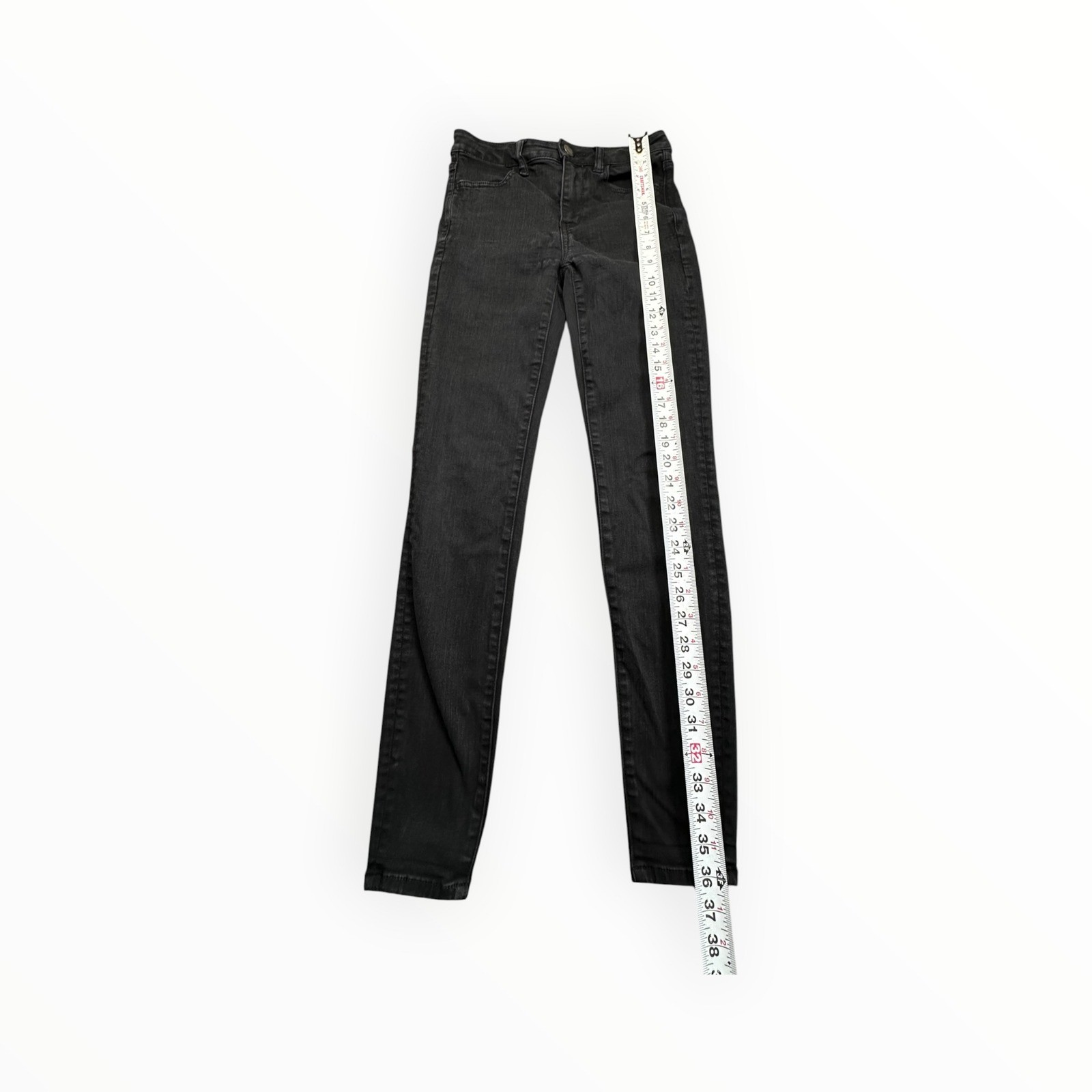 American Eagle Jeggings Womens 2 Black Hi-Rise Next Level Stretch Skinny Jeans image 7