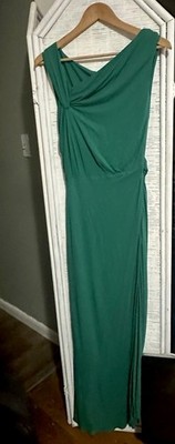 Issa London Emerald Green Chiffon Draped Maxi Dress Kate Middleton Style