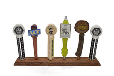 Red Oak Beer Tap Display for 1-6 Tap Handles