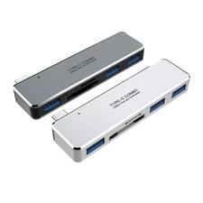 USB C Multiport Adapter With Storage Card Slot And triplicate USB3.0 Rapid