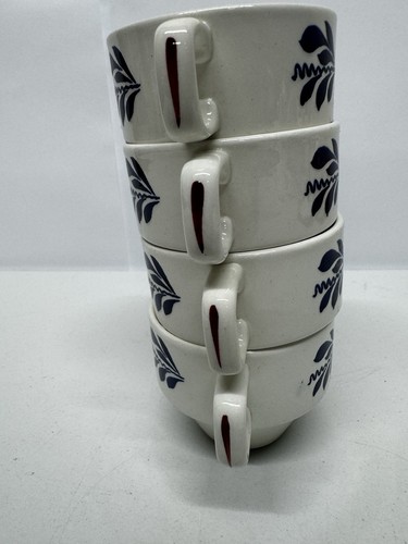Tazza da tè BOCH Boerenbont vintage floreale dipinta a mano fatta Belgio impilabile - Foto 5 di 19