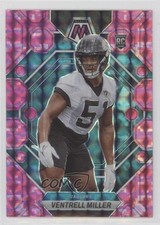 2023 Panini Mosaic Rookies Pink Camo Mosaic Prizm Ventrell Miller #374 0bt4