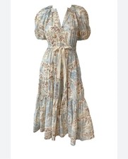 Ulla Johnson Olina Dress Gardenia Pre-Fall 2022 Size 0 NWT Floral Midi Dress