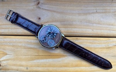 Charles Raymond LB-5022G Triple Dial Watch