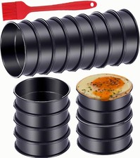 16packs Crumpet Rings Nonstick English Muffin Rings 4 Inch Stainless Steel Doubl
