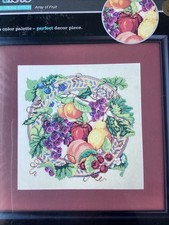 Artiste Stamped Cross Stitch Kit. Array of Fruit
