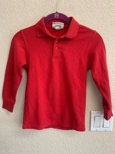 Educational Outfitters Red Long Sleeve Polo Size 7/8