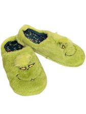 The Grinch Slippers Green Embroided Face Mule Slippers Unisex UK 5/6 EU 38/39