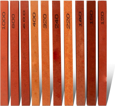 10pcs Sharpening Stone Set-10 Grit  Polishing Honing Stone Kit (5.9x0.47x0.24Inc