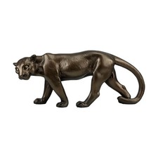Panther Panter Puma Cougar Decorative Statue Sculpture Bronze Color Effect