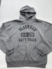 Vintage Russell Athletics Hoodie Sweatshirt Gray Made In Usa Size L 1990  s