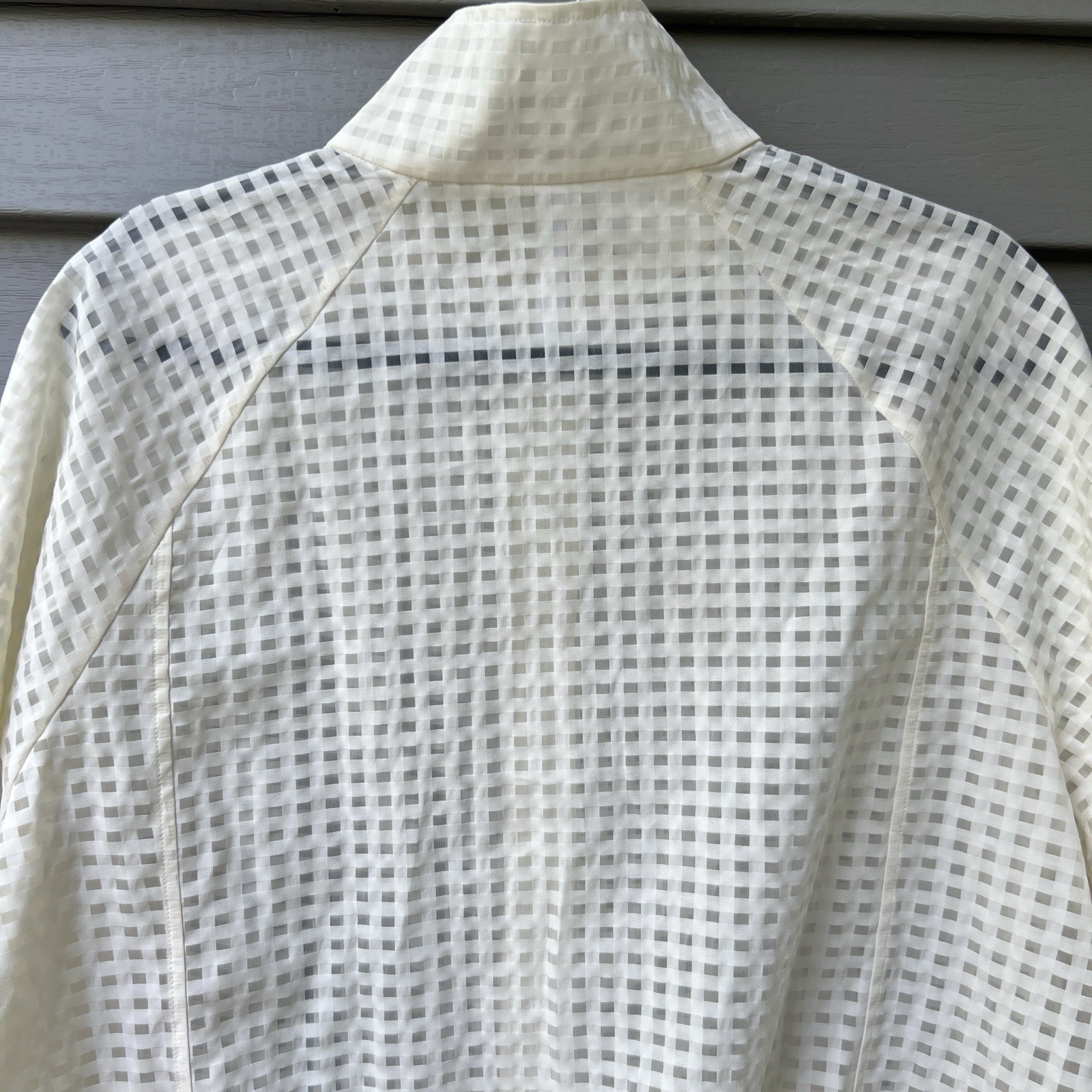 Fabletics Jacket Funnel Neck Lightweight Grid Pat… - image 7