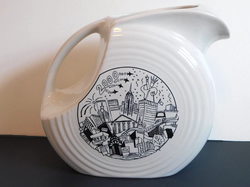 Fiesta Millenium Pitcher Commermorating The Year 2000-White